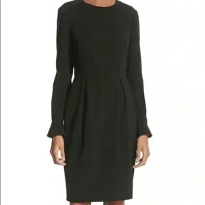 Ted Baker Black Yulid Flare Cuff Pencil Work/Office Dress